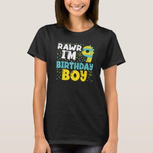 9 Jaar Oud 9e Verjaardags Jongen Dinosaur Peuter K T-shirt
