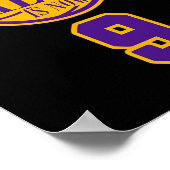 9 jaar oud Basketball Baller Paars en Poster (Hoek)