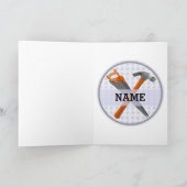 9 jaar oud bouwwerk verjaardagsontwerp kaart (Binnen)