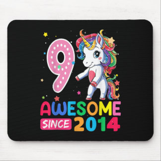9 jaar oud cadeau Girls Tiener Flossing Unicorn 9e Muismat