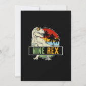 9 jaar oud Dinosaur Birthday 9th T Rex Dino 9 Saur Kaart (Voorkant)