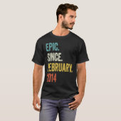 9 jaar oud epic sinds februari 2014 9e verjaardag t-shirt (Voorkant volledig)
