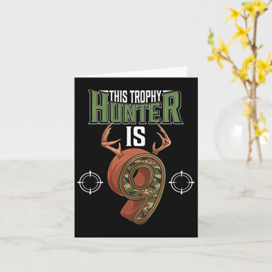 9 jaar oud jagen 9e verjaardag van de Tweede jacht Kaart (Gele Bloem)