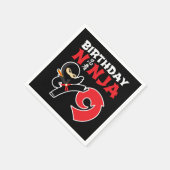9 Jaar Oud Karate Ninja Party Kinder 9e Verjaardag Servet (Hoek)