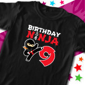 9 Jaar Oud Karate Ninja Party Kinder 9e Verjaardag T-shirt