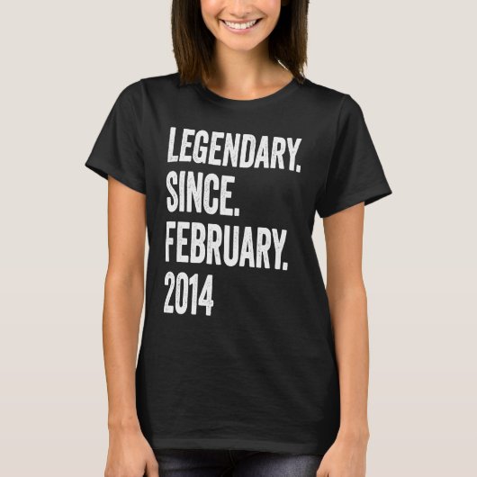 9 jaar oud legendarisch sinds februari 2014 9e geb t-shirt (Voorkant)