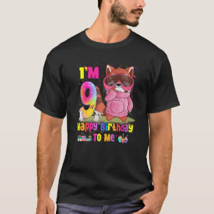 9 jaar oud meisje prinses Little Red Panda 9th Bir T-shirt