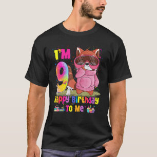 9 jaar oud meisje prinses Little Red Panda 9th Bir T-shirt