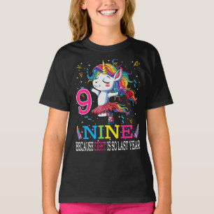 9 jaar oud meisje van de geboorte Gifts Unicorn 9e T-shirt