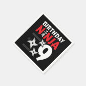 9 Jaar Oud Ninja Party Sterren Kinder 9e Verjaarda Servet (Hoek)