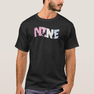 9 Jaar Oud Schattig Hond Verjaardag Meisje 9de Ver T-shirt