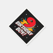 9 Jaar Oud Superheld Verjaardag Jongen 9e Verjaard Servet (Hoek)