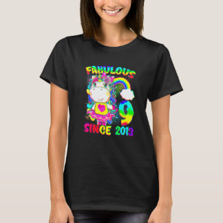 9 jaar oud Unicorn 9e verjaardag Unicorn Girl Sinc T-shirt