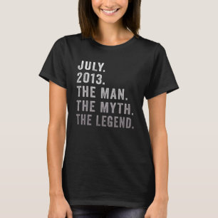 9 Jaar Oud Verjaardag Het Man Myth Legend Juli 201 T-shirt