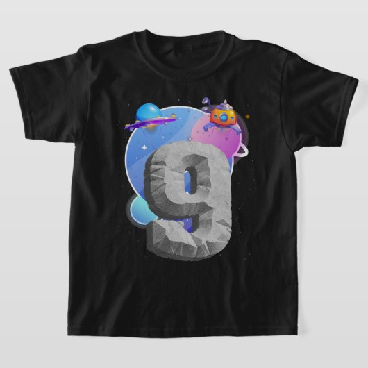 9 Jaar Oud Verjaardag Jongen Gifts Astronaut 9e da T-shirt (Laagn)