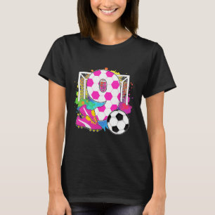 9 Jaar Oud Verjaardagsmeisje 9de Verjaardag Voetba T-shirt