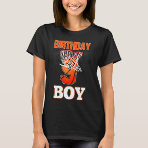 9 Jaar Oude 9e Verjaardag Party Basketbal Theme Bo T-shirt