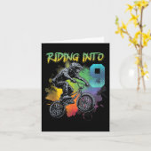 9 jaar oude BMX Verjaardag Jongen Fiets 9e BMX Rid Kaart (Gele Bloem)