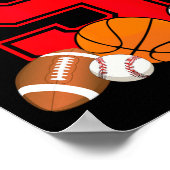 9 jaar oude Bysketbyll Footbyll Bysebyll Soccer Bi Poster (Hoek)