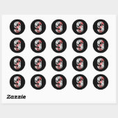 9 jaar oude cadeaus nummer 9 Baseball 9e verjaarda Ronde Sticker (Vel)