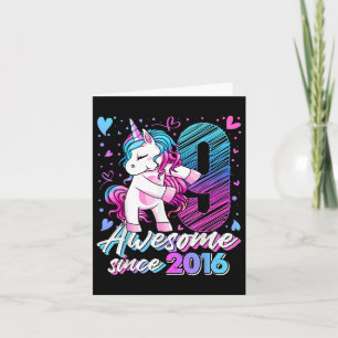9 jaar oude eenhoorn geschenken voor meisjes 9e ve kaart