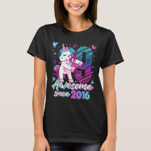 9 jaar oude eenhoorn geschenken voor meisjes 9e ve t-shirt