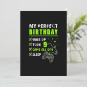 9 Jaar Oude Gamer Videogames Gaming Cadeau 9e Verj Kaart (Staand voorkant)