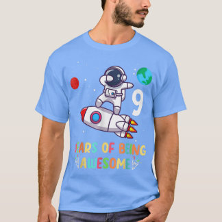 9 jaar oude geboorte Boy Astronaut Space 9th Birth T-shirt