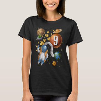 9 jaar oude geboorte Boy Cute Astronaut 9th Birth T-shirt