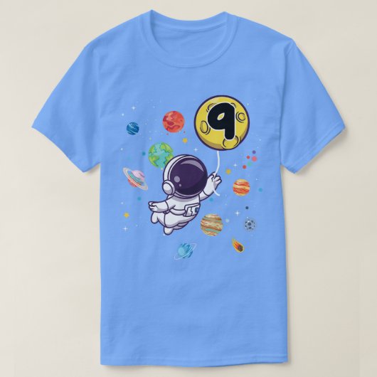 9 jaar oude geboorte jongen T - shirts Astronaut 9 (Design voorkant)