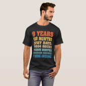 9 jaar oude geschenken 9 jaar retro t-shirt (Voorkant volledig)