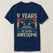 9 jaar oude Geweldige grappige videoband 9th Birth T-shirt (Design voorkant)