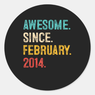9 jaar oude Gift 9th Birthday Boy Geweldige sinds  Ronde Sticker