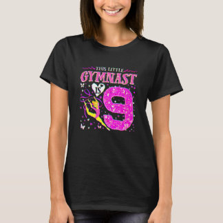 9 jaar oude gymnast 9th Birthday Tumbling Gymnasti T-shirt