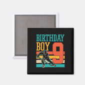 9 jaar oude ijshockey naar negende verjaardag Su Magneet (Voorkant / Achterkant)