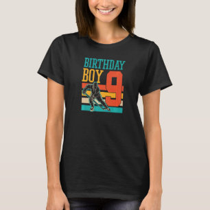 9 jaar oude ijshockey naar negende verjaardag Su T-shirt