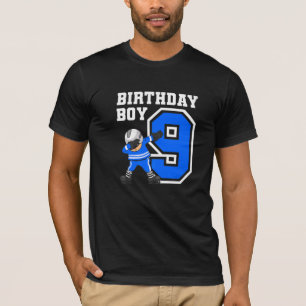 9 jaar oude jongen Ice Hockey Player 9th Birthday  T-shirt