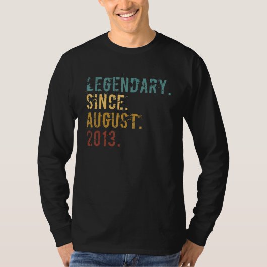 9 jaar oude legend sinds 9 augustus 2013, 9 jaar t-shirt (Voorkant)