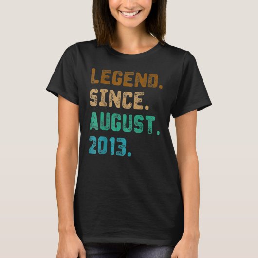 9 jaar oude legend sinds 9 augustus 2013, 9 jaar t-shirt (Voorkant)