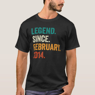 9 jaar oude legenda sinds februari 2014 9e geboort t-shirt