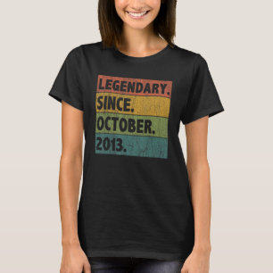 9 jaar oude legering sinds oktober 2013 9e verjaar t-shirt