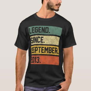 9 jaar oude negende verjaardag Legende sinds 2 sep T-shirt