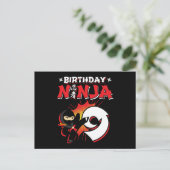 9 Jaar Oude Strips Ninja 9e Verjaardag Briefkaart (Staand voorkant)