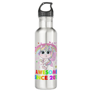 9 jaar oude Unicorn Cutie 9th Birthday Unicorn Gif Waterfles
