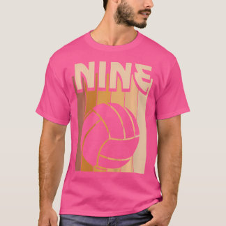 9 jaar oude volleybal verjaardag jongen 9e verjaar t-shirt