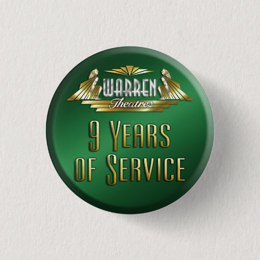 9 jaar Pin Ronde Button 3,2 Cm (Voorkant)
