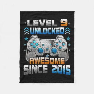 9 Jaar Verjaardag Kinderen Jongen Gamer 9 Jr Nivea Fleece Deken