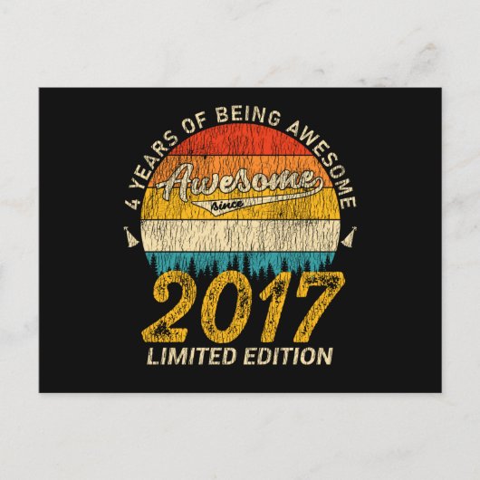 9 Jaar Verjaardag Retro Awesome 9e Verjaardag Cade Briefkaart (Voorkant)