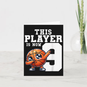 9 Jaar Verjaardag Thema Feest Dabbing Basketbal 9t Kaart