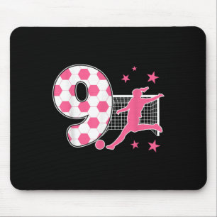 9 Jaar Verjaardag Voetbalfan 9de Voetbal Thema Muismat